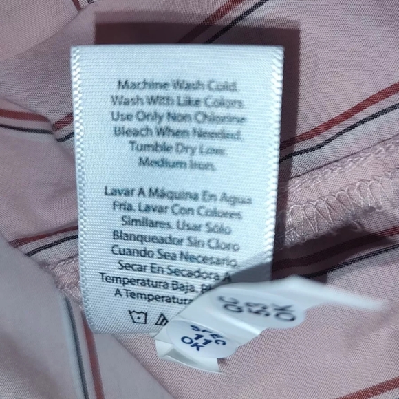 Pink 3/4 Sleeve Fitted Blouse Free Assembly, Size XL, NWT, Peplum, Pink, Stripe - Picture 3 of 10